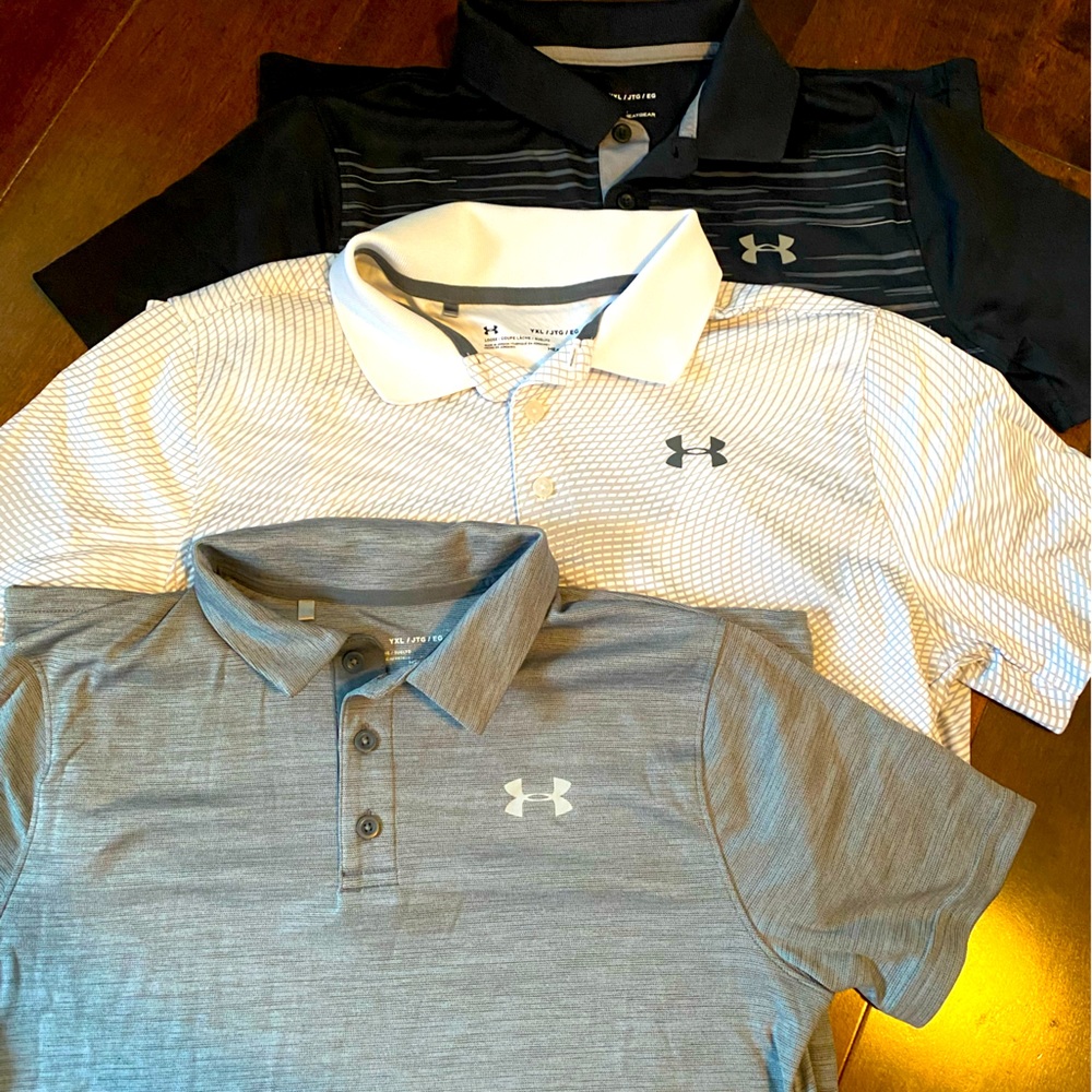 Youth XL golf shirts and size 14 golf shorts